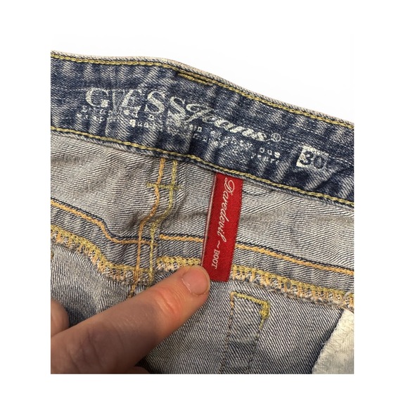 VTG Guess Daredevil Bootcut Jeans Womens 30 Distressed Low Rise Denim Pants Y2K - Picture 9 of 15